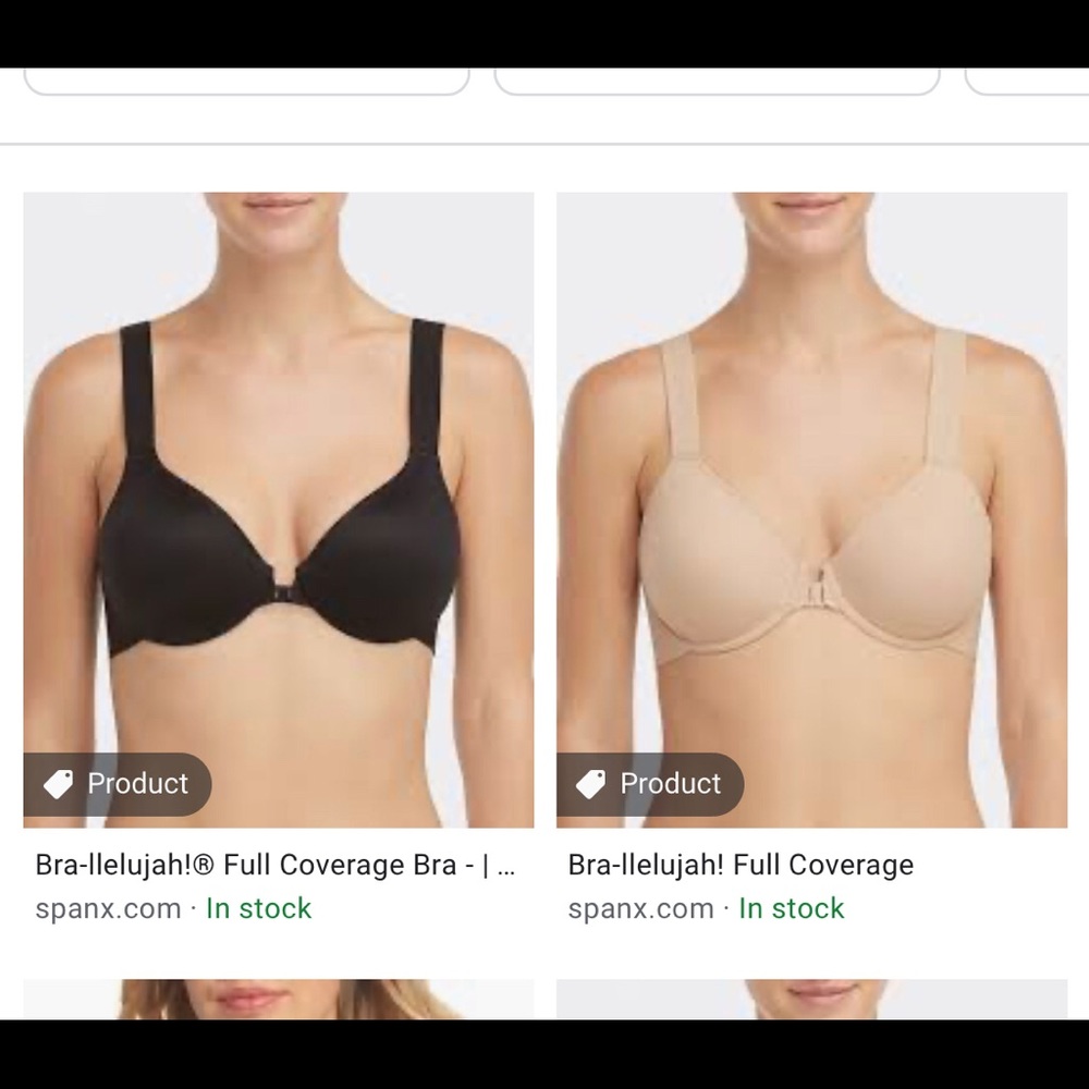 Set of 2 nude/black 36C Spanx Bra-lellujah bras